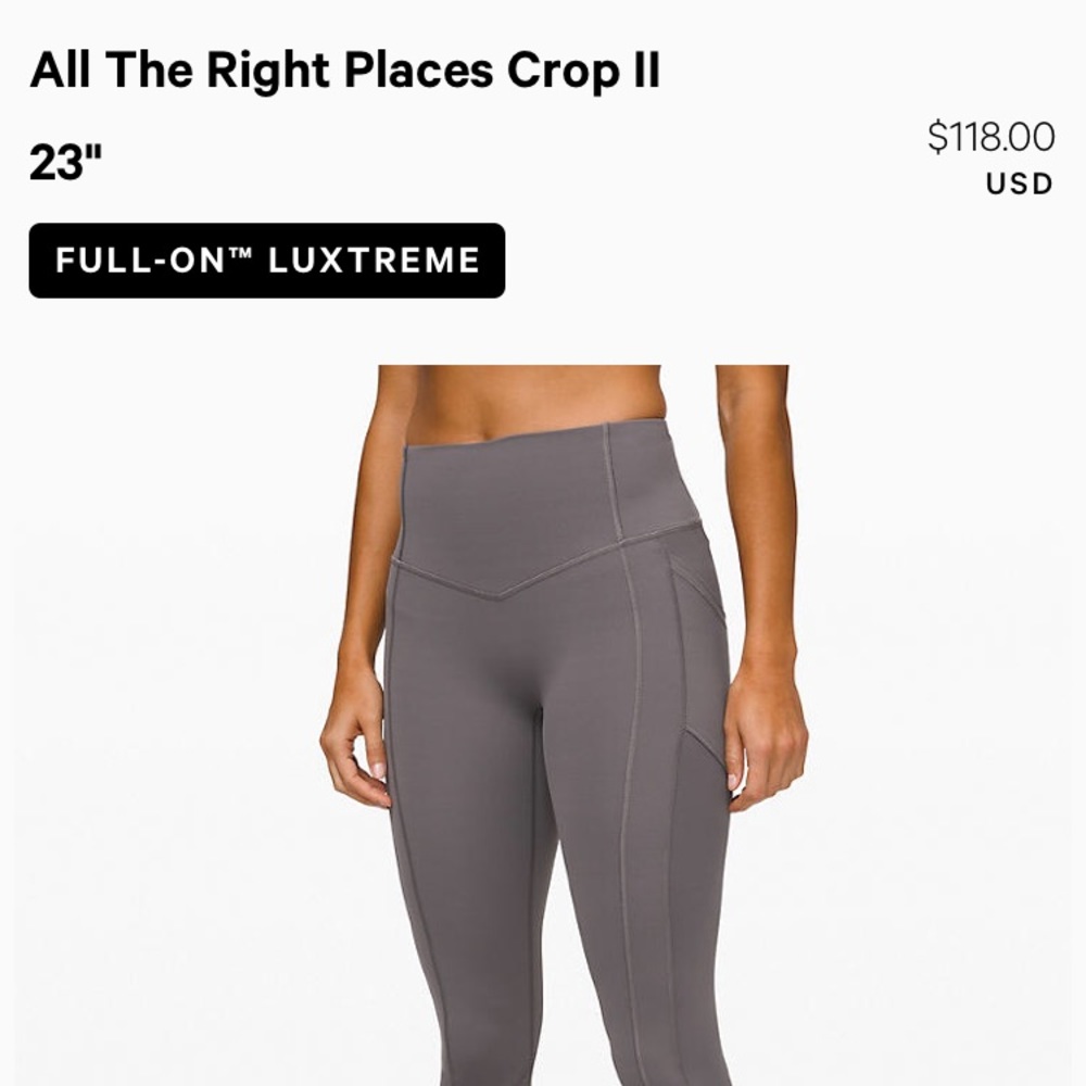 Lululemon all the right places 23”